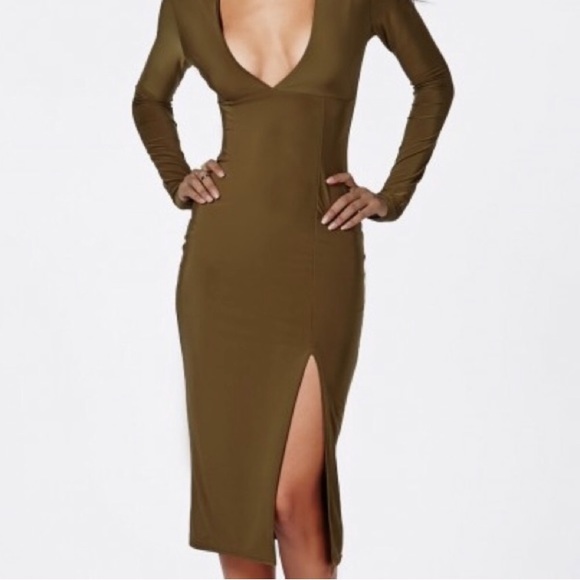 side split midi dress